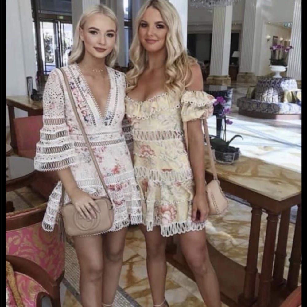 Zimmermann Floral Lace Mini Dress